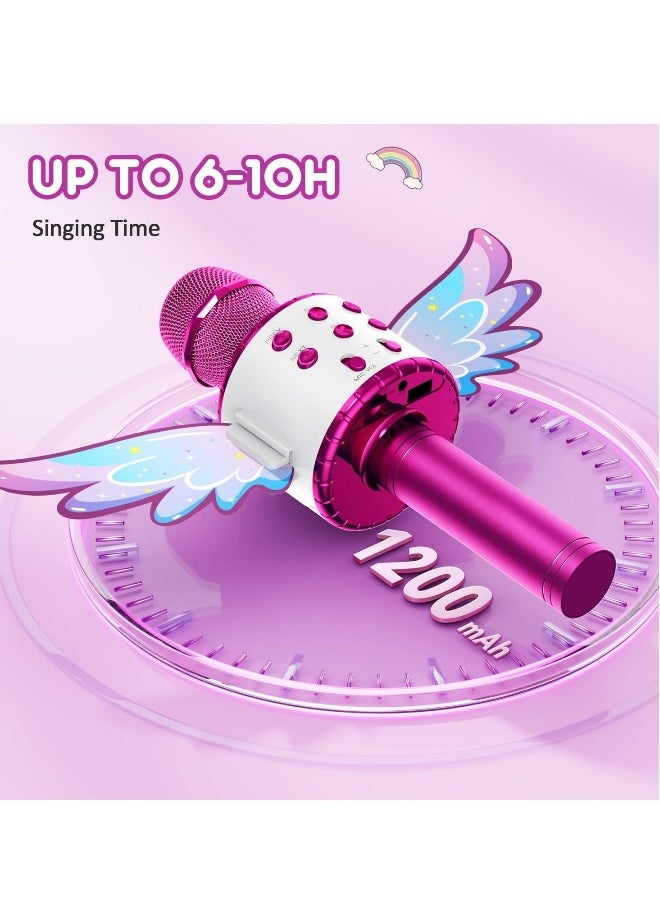 Unicorn Pink Microphone for Kids ,Perfect kids microphones for singing,Portable Wireless Karaoke Machine toy for Birthday Gift for 2 3 4 5 6 7 8 9 10 Years Old Wireless