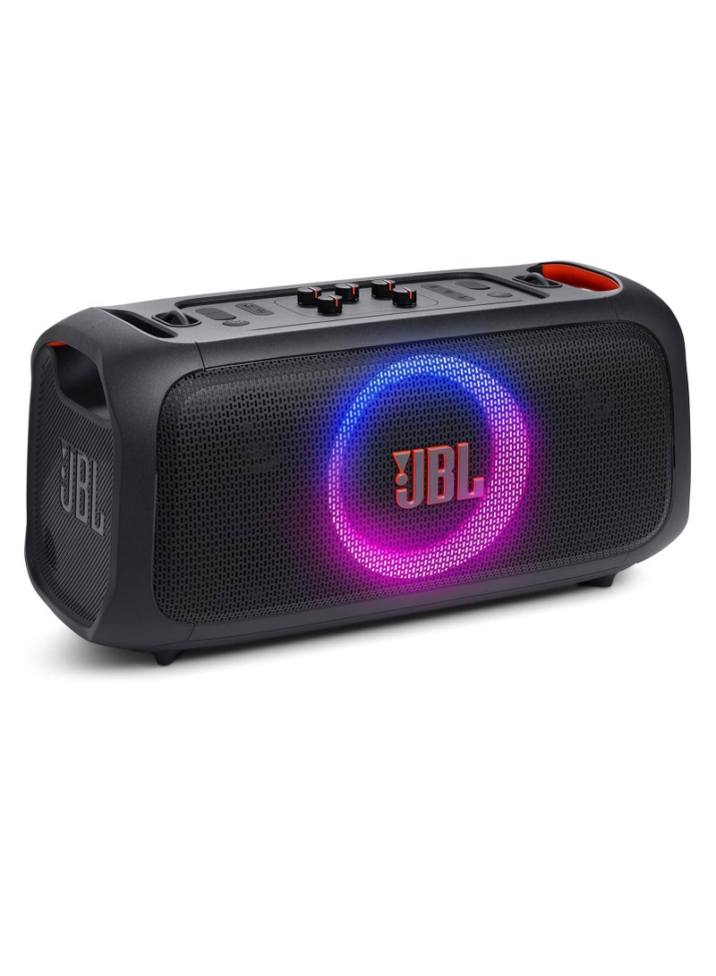 Partybox On-The-Go Essential Portable Party Speaker With Built-In Lights And Wireless Mic Black