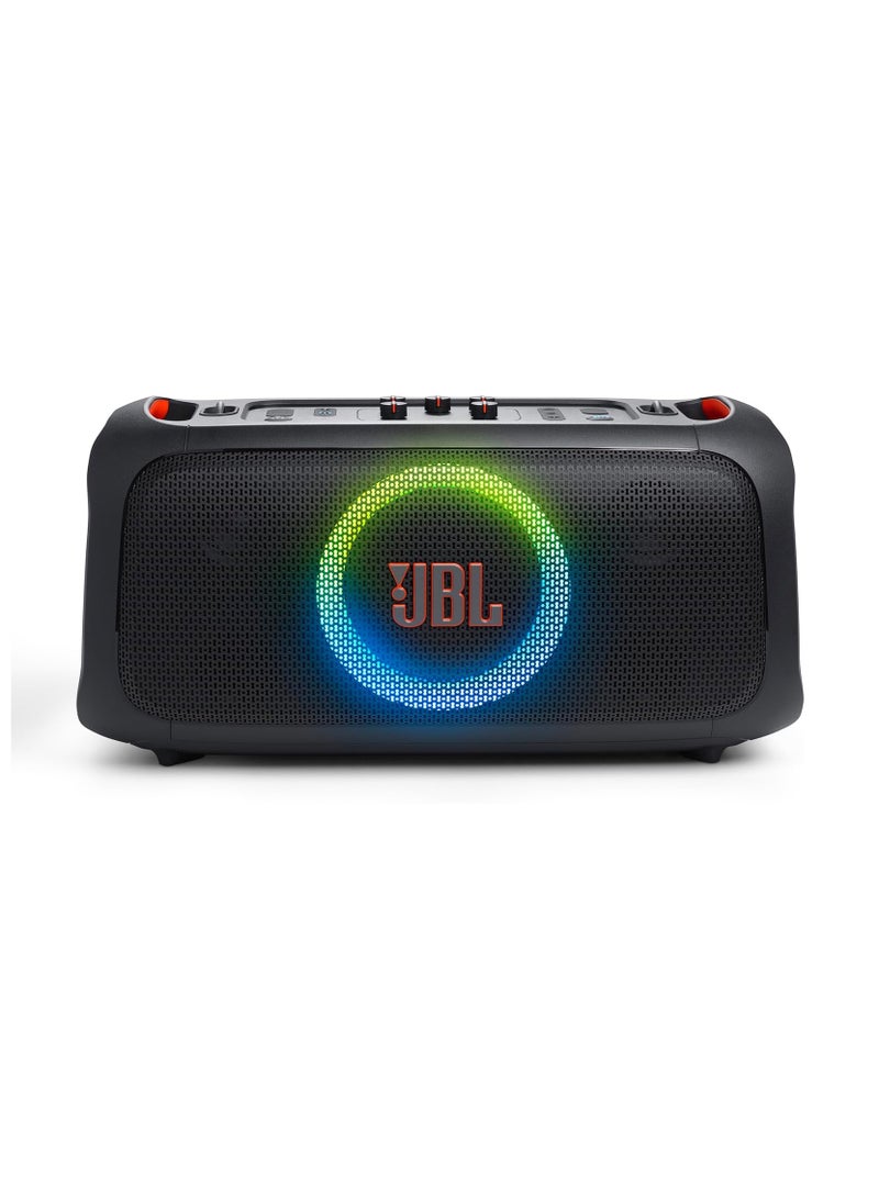 Partybox On-The-Go Essential Portable Party Speaker With Built-In Lights And Wireless Mic Black