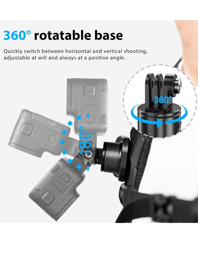 Accessories Kit for DJI OSMO Pocket 3 360° Rotation Backpack Clip Mount Shoulder Strap Accessories Multifunctional magnetic backpack clip for camera for DJI Pocket 3 OSMO Pockt Action Cameras