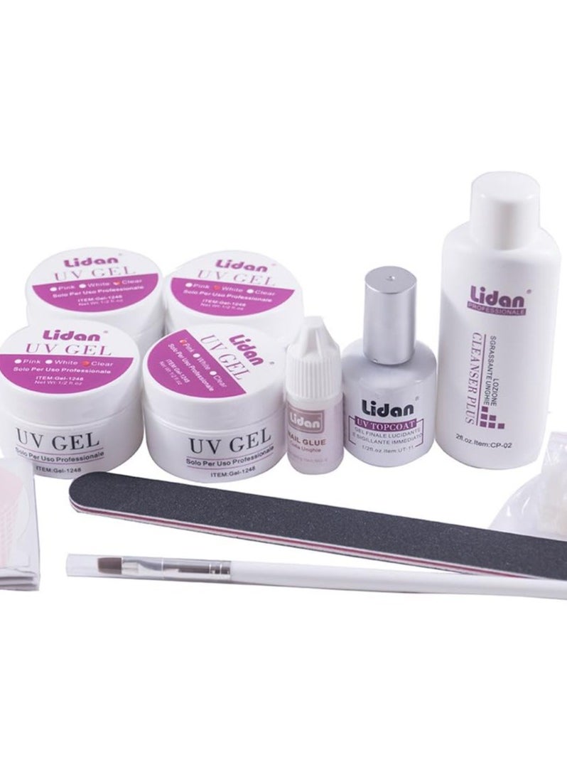 Professional nail reconstruction kit uv gel nail art primer complete kit lidan