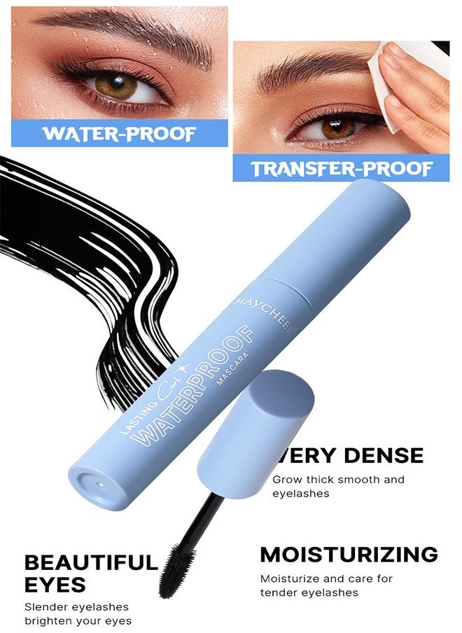 Volumizing Mascara, Long-Lasting and Smudge-Proof Mascara, for Lengthens Strengthens Lashes (Black)