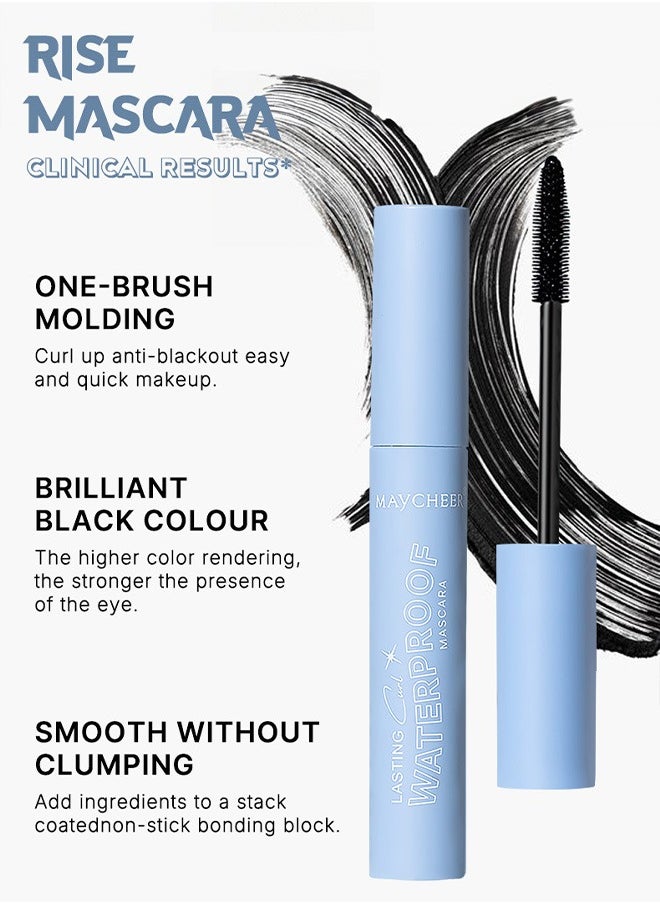 Volumizing Mascara, Long-Lasting and Smudge-Proof Mascara, for Lengthens Strengthens Lashes (Black)