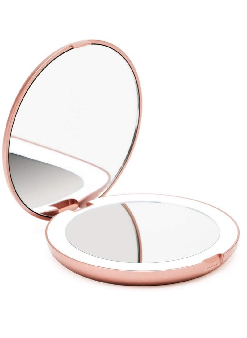 Fancii LED Lighted Travel Makeup Mirror, 1x/10x Magnification - Daylight LED, Compact, Portable, Large 5