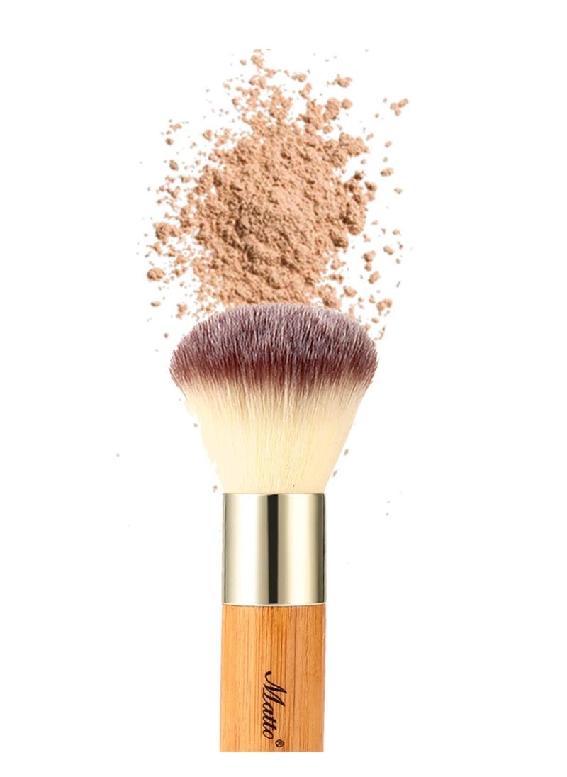 Matto Bamboo Powder Mineral Kabuki Brush - Large Coverage Powder Mineral Foundation Makeup Brush 1 Piece