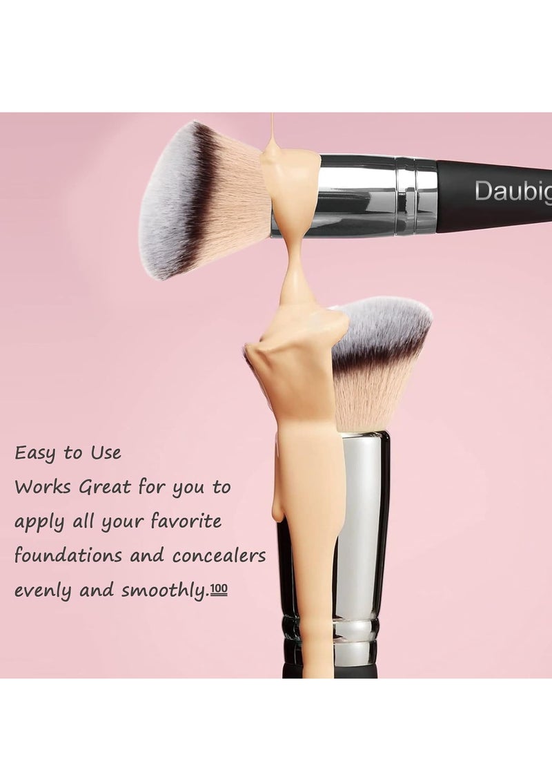 Makeup Brushes Daubigny Makeup BrushDual-ended Angled Foundation Brush Concealer Brush Perfect for Any Look Premium Luxe Hair Rounded Taperd Flawless Brush Ideal for Liquid, Cream, Powder,Blending,