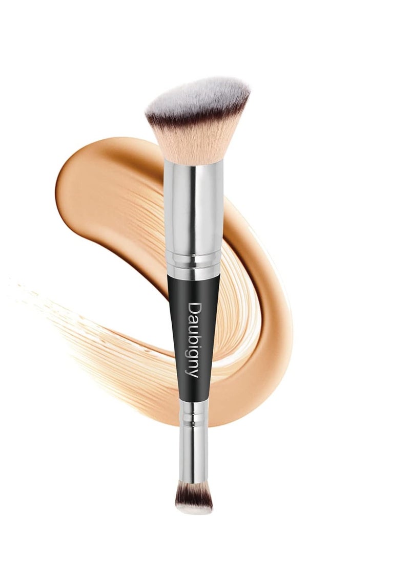 Makeup Brushes Daubigny Makeup BrushDual-ended Angled Foundation Brush Concealer Brush Perfect for Any Look Premium Luxe Hair Rounded Taperd Flawless Brush Ideal for Liquid, Cream, Powder,Blending,