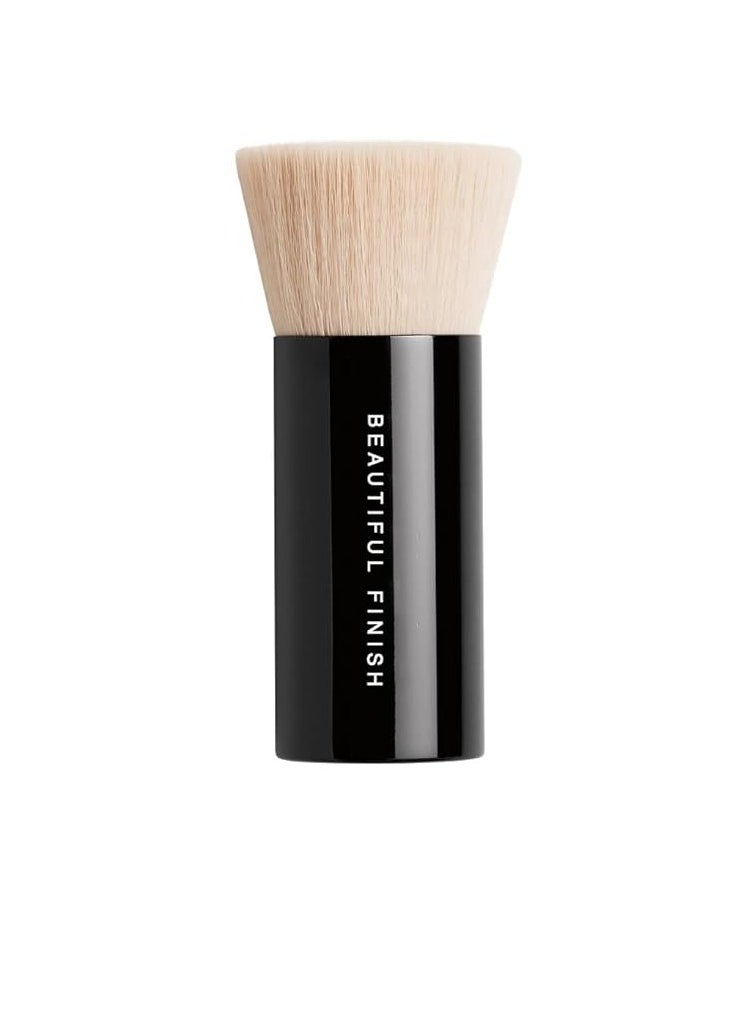 bareMinerals Beautiful Finish Foundation Brush, Foundation Blending Brush, Holds Loose Powder Foundation, Build Coverage, Synthetic Fibers, Vegan