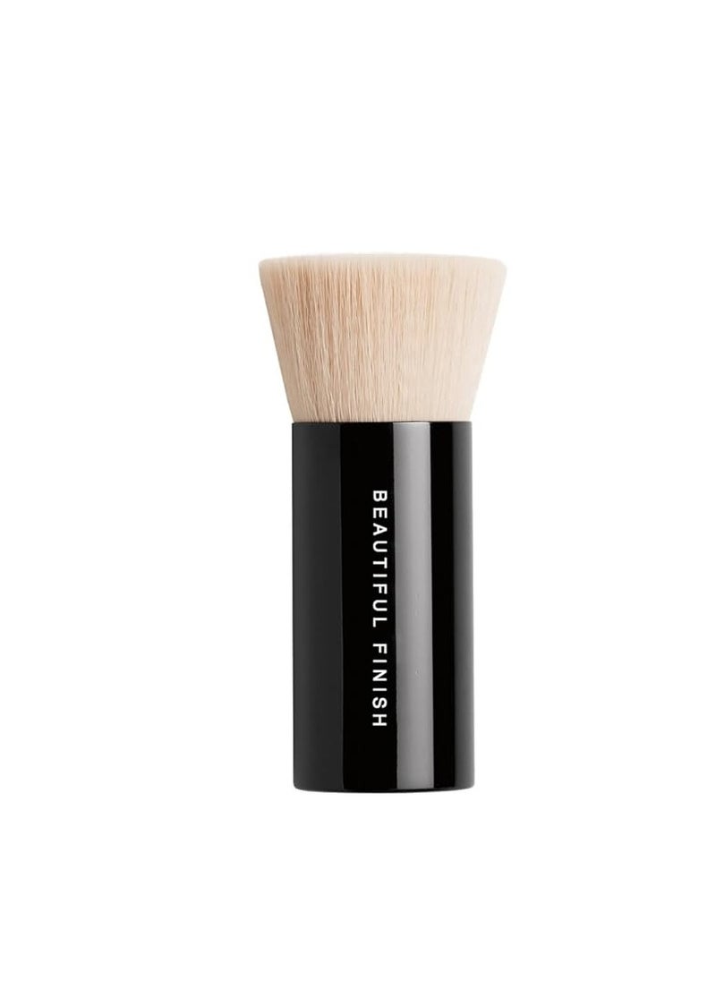 bareMinerals Beautiful Finish Foundation Brush, Foundation Blending Brush, Holds Loose Powder Foundation, Build Coverage, Synthetic Fibers, Vegan