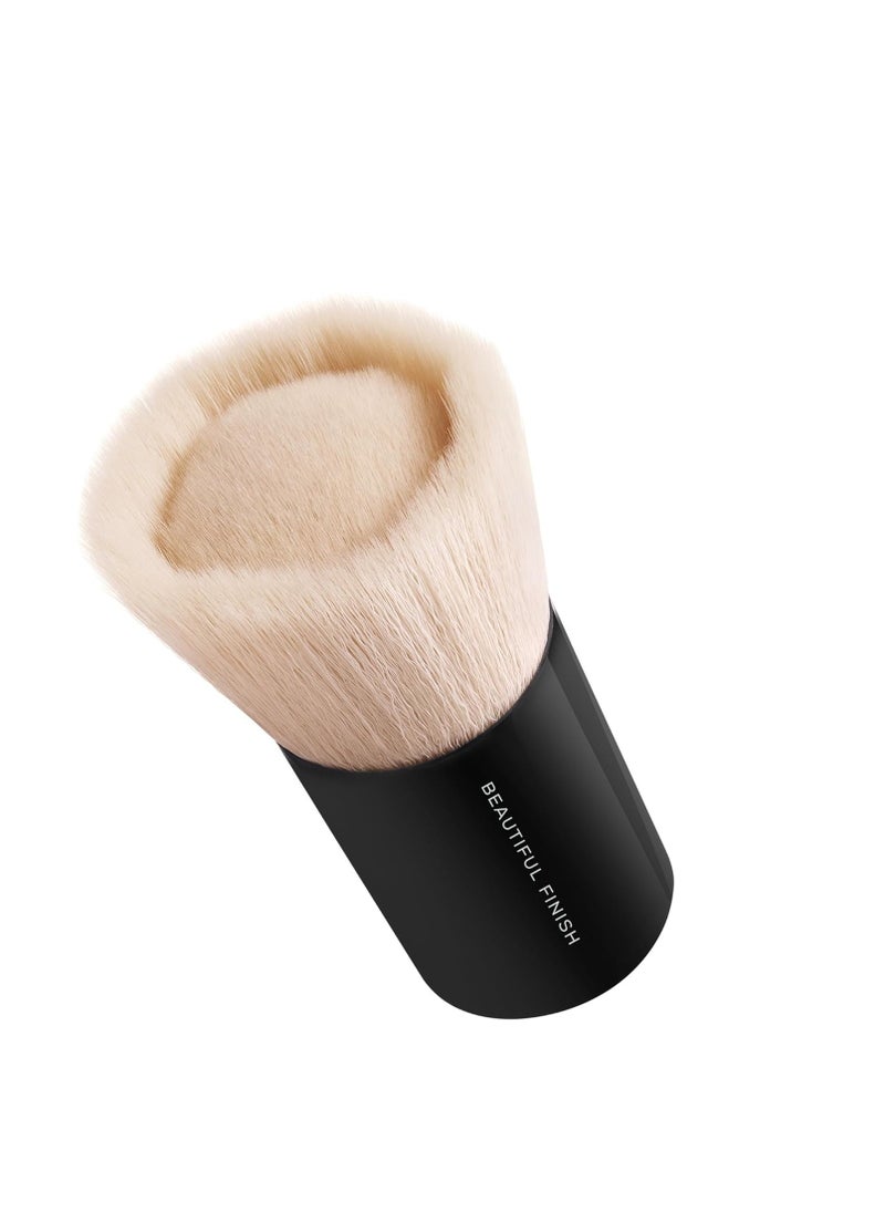 bareMinerals Beautiful Finish Foundation Brush, Foundation Blending Brush, Holds Loose Powder Foundation, Build Coverage, Synthetic Fibers, Vegan