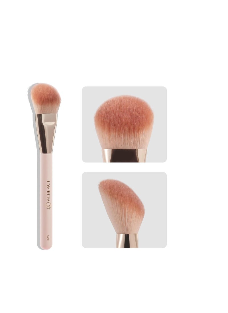 Liquid Blush Brush Angled for Cheek Makeup,Cream Foundation Contour Bronzer highlight Blending, Angled Face Makeup Tool (Multitask Face Brush)