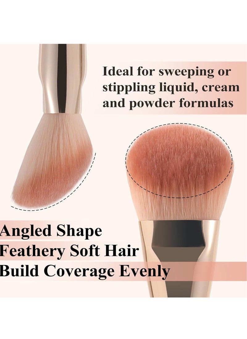 Liquid Blush Brush Angled for Cheek Makeup,Cream Foundation Contour Bronzer highlight Blending, Angled Face Makeup Tool (Multitask Face Brush)