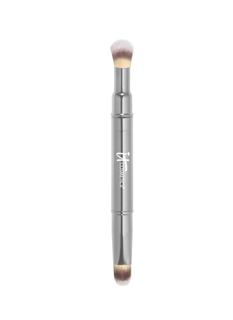 IT Cosmetics Heavenly Luxe Dual Airbrush Concealer Brush #2 - Dual-Ended, 2-in-1 Brush for Liquid & Cream Concealer - Buff Away Imperfections - With Award-Winning Heavenly Luxe Hair Silver