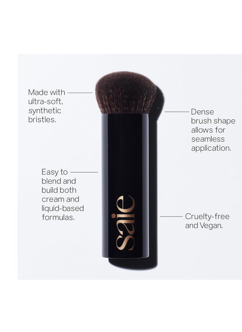 Saie The Big Brush - Soft, Multi-Use Liquid Foundation Brush for Buffing, Blending & Building - Dense Makeup Brush with Cruelty-Free, Synthetic Bristles (1 Count)