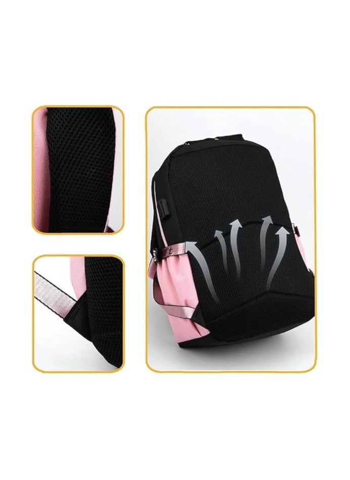 BTS Girls Backpack With USB Charging Port-Travel Companion For BTS Fans And Students-Casual Shoulder Bag And Book Bag-BTS Fans Merchandise Gifts