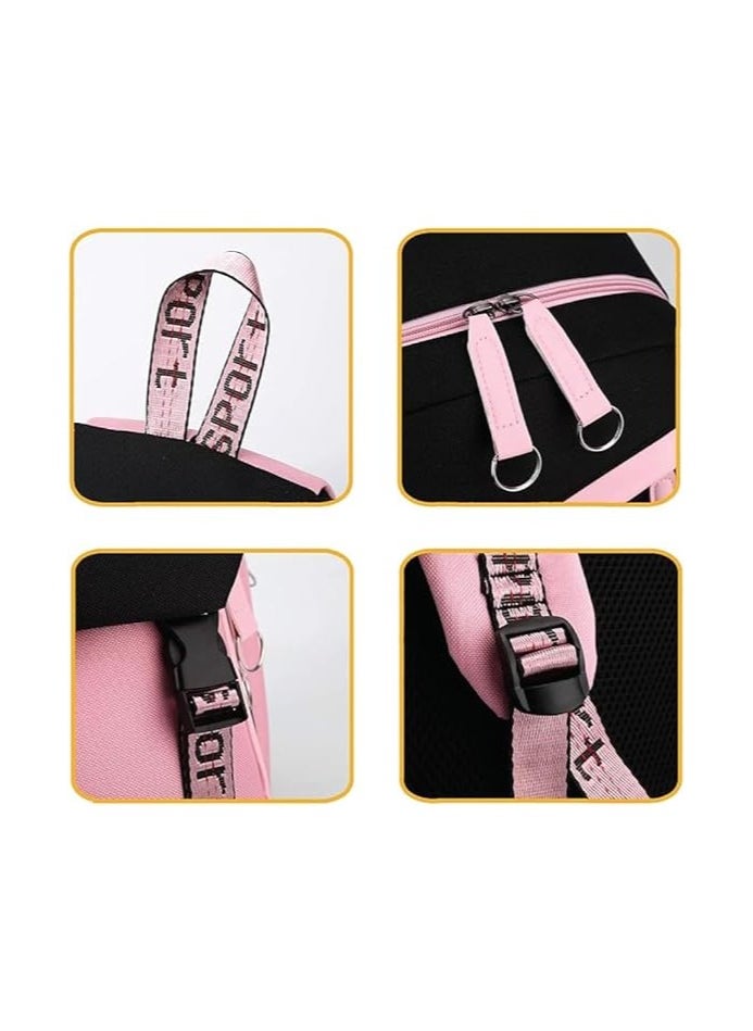 BTS Girls Backpack With USB Charging Port-Travel Companion For BTS Fans And Students-Casual Shoulder Bag And Book Bag-BTS Fans Merchandise Gifts