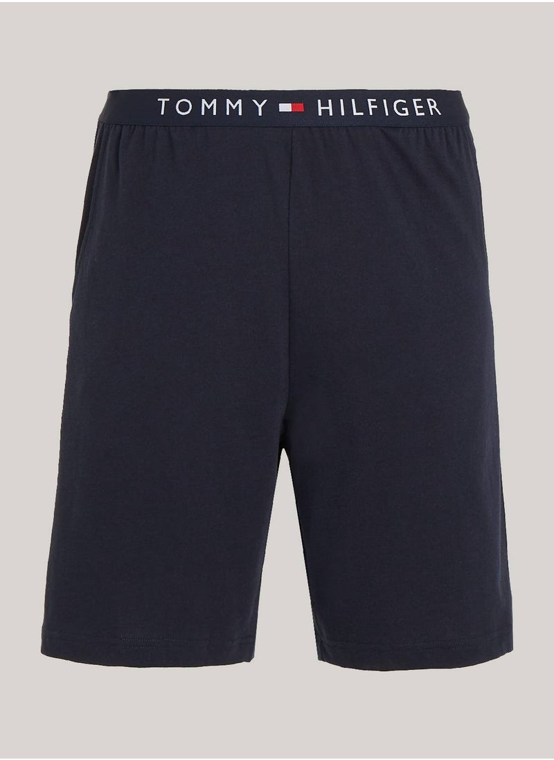 Men's Jersey Shorts - Cotton, Blue