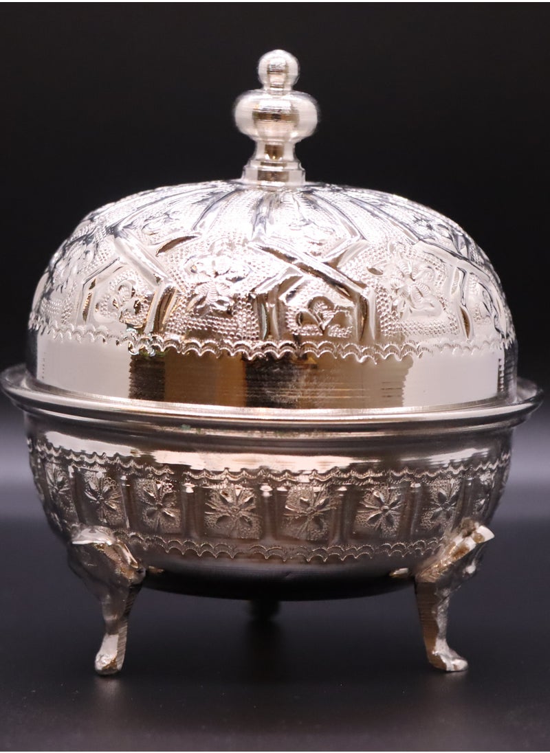 Moroccan Hand Engraved Silver Plated Sugar, Mint, Sweet, Dry Fruit Bowl