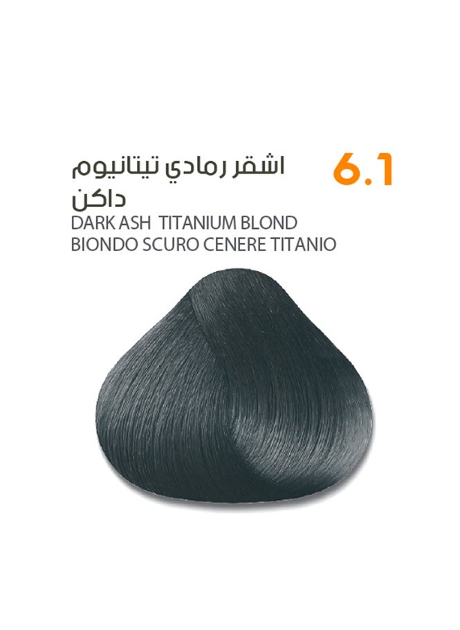 SAVOO Hair Color Cream 6.1 Dark Ash Titanium Blonde - Herbal Extract & Oil Plex 100ml