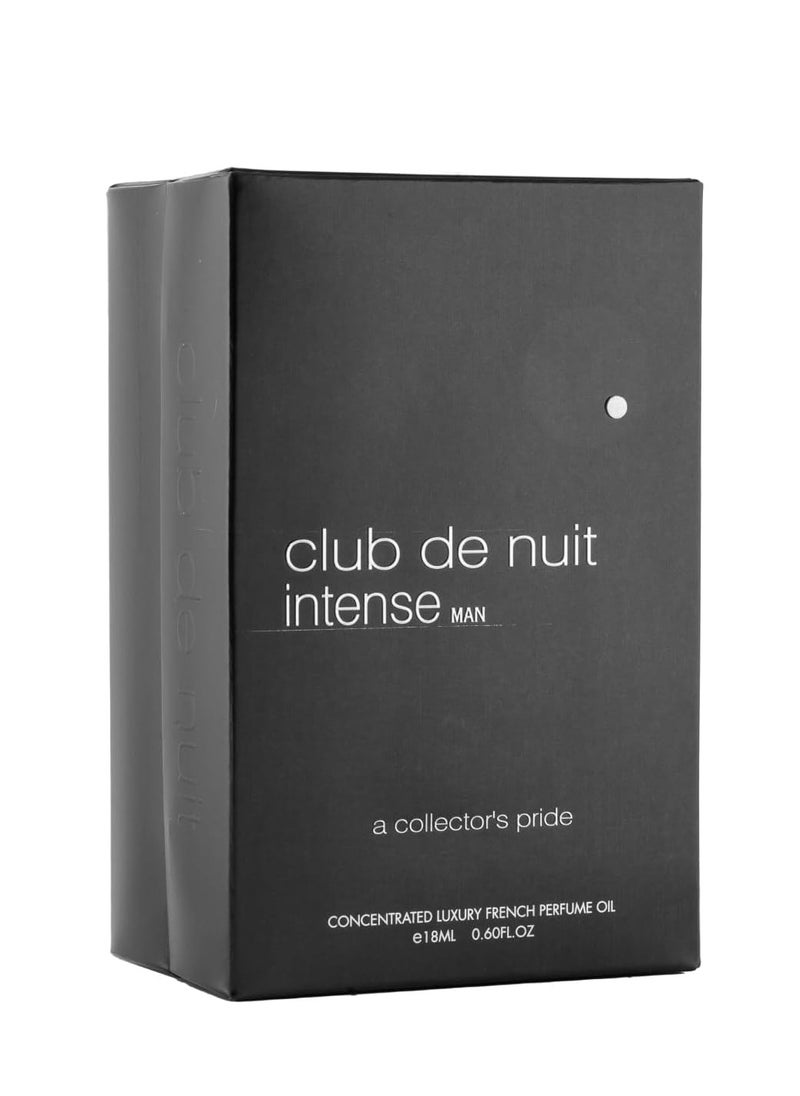 Club De Nuit Intense Man Concentrated Luxury French Perfume Oil for Men 18ml, Black, Perfumes for Him