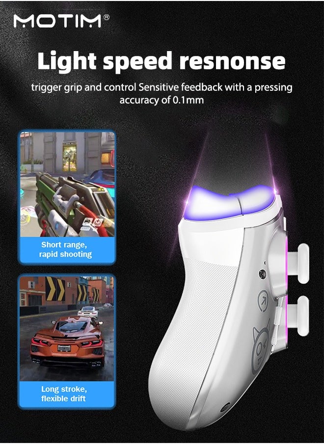 Wireless Gamepad Compatible with Switch/Steam/PC/Android/IOS, Adjustable RGB Lighting Gaming Controller, Programmable Gamepad, Hall Effect Trigger, Turbo, Simulate True Vibration and Precise Button