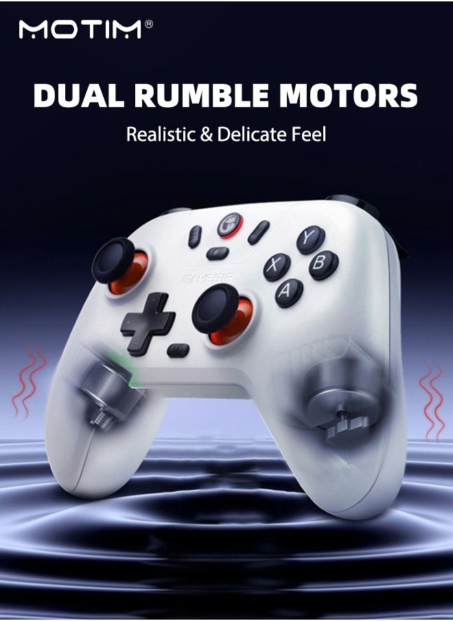 Nova Lite Wireless Controller, Bluetooth Gamepad for Windows PC, iPhone, Android, Switch & Steam Deck, Hall Effect Triggers, Turbo Function, Rumble Vibration