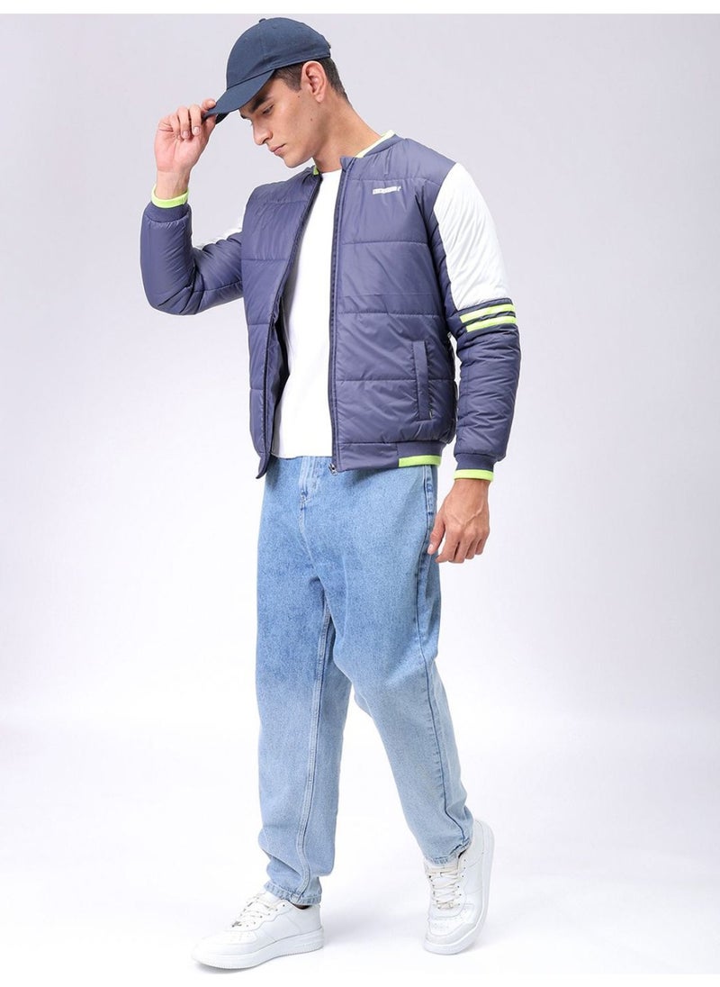 Men Slim Fit Mix & Match Puffer Jackets