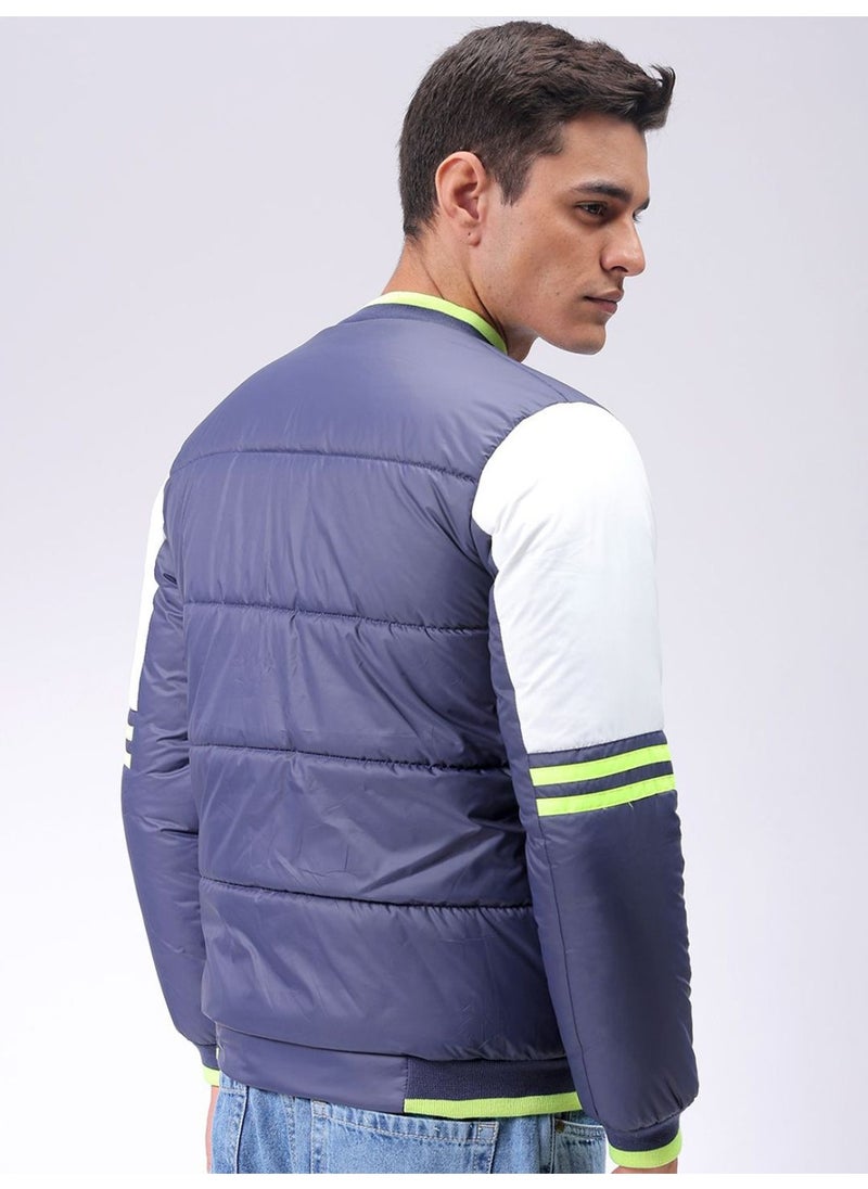 Men Slim Fit Mix & Match Puffer Jackets