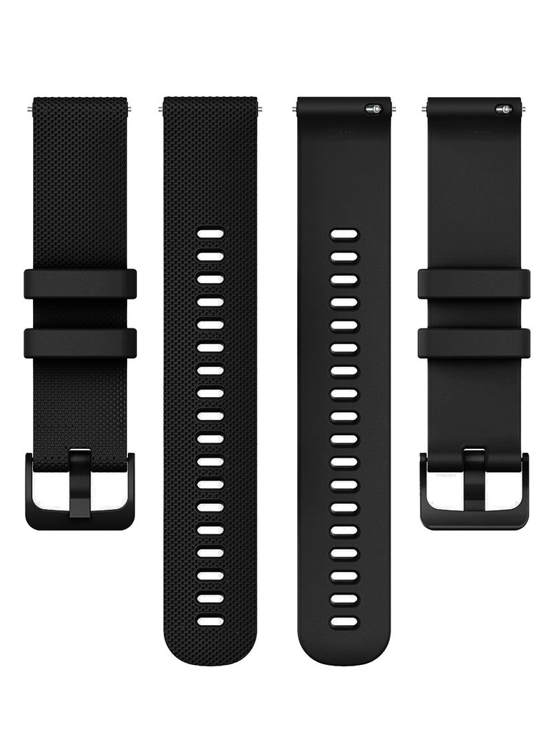 4Packs 20mm Silicone Band for Samsung Galaxy Watch 7 6 5 4 FE Band 40mm 44mm/Galaxy Watch 6 4 Classic Band 47mm 46mm 43mm 42mm / 20mm Silicone Sport Strap Bracelet Wristband / White Black Grey Blue