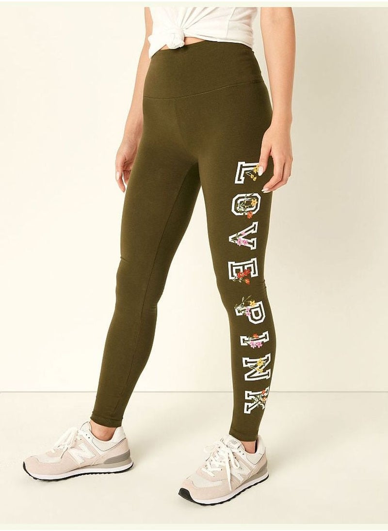 Cotton High Waist Full Length Legging