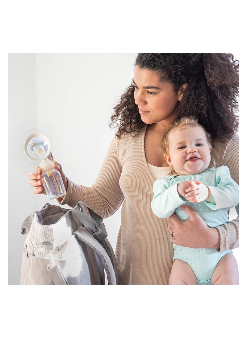 Comfortable Manual Breast Pump for Efficient Milk Expression, Single-Handed Design, Made of Plastic and Silicone Rubber, Ideal for Extracting Remaining Breastmilk, One Size Fits All.