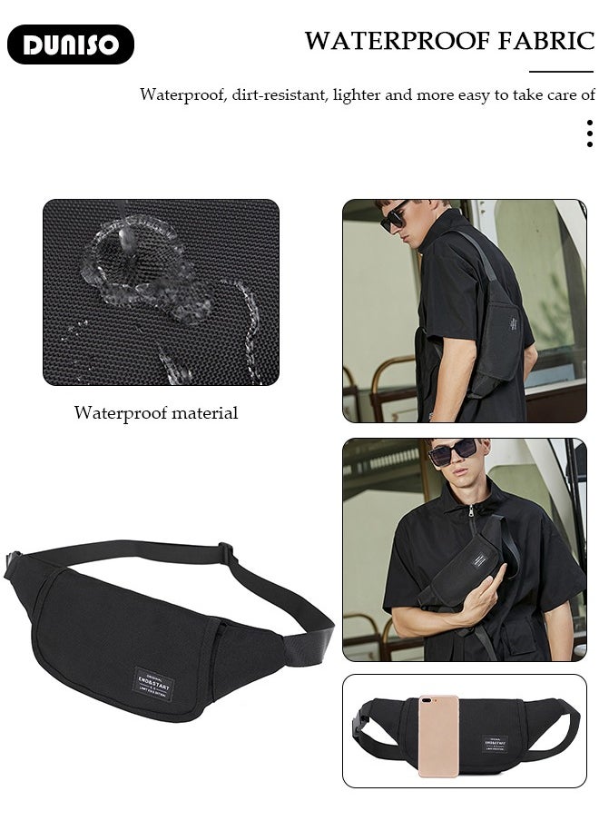 Waist Pack for Women Men, Crossbody Waist Bag Pack Belt Bag for Travel Walking Running Hiking Cycling, Pouch Hip Bum Bag Chest Bag with Adjustable Strap For Gym Fitness Workout Travel Work Commuting