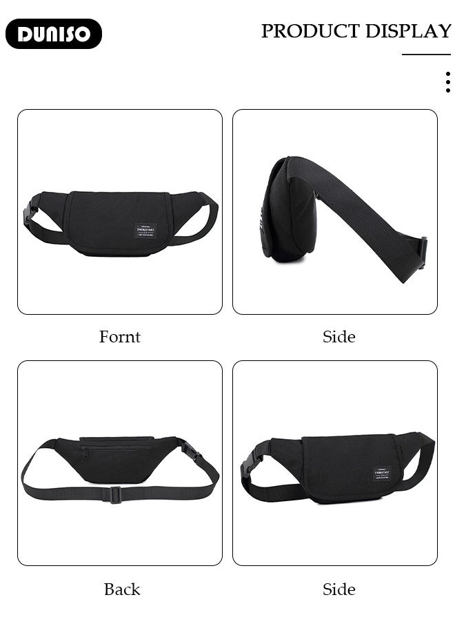 Waist Pack for Women Men, Crossbody Waist Bag Pack Belt Bag for Travel Walking Running Hiking Cycling, Pouch Hip Bum Bag Chest Bag with Adjustable Strap For Gym Fitness Workout Travel Work Commuting