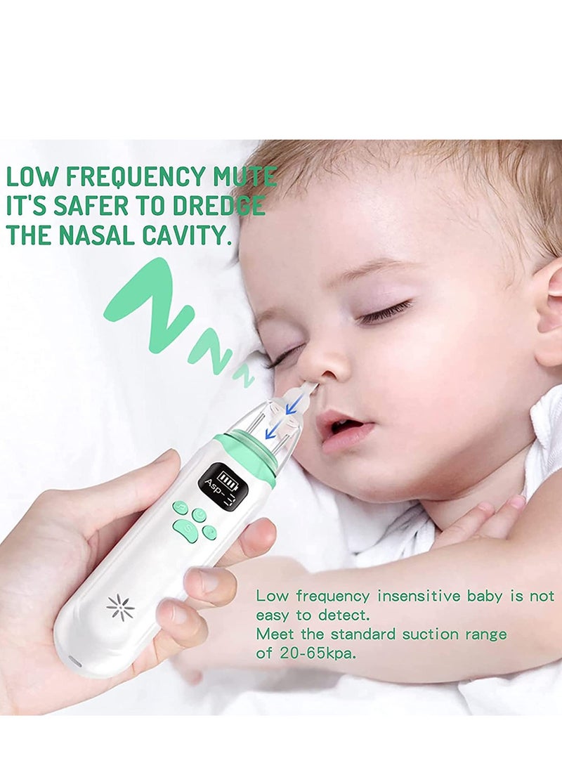 Electric Silent Baby Nasal Aspirator - White/Green