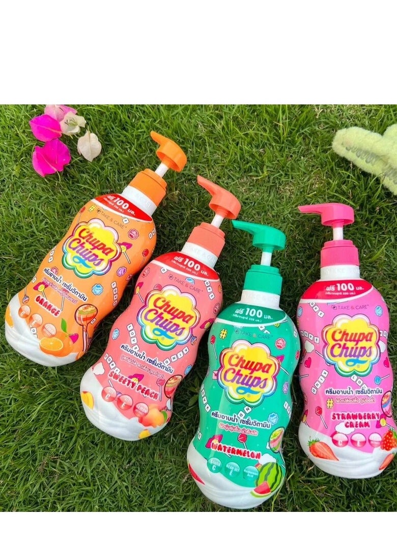 Chupa Chups Bath and Shower Cream Sweet Peach 550ml