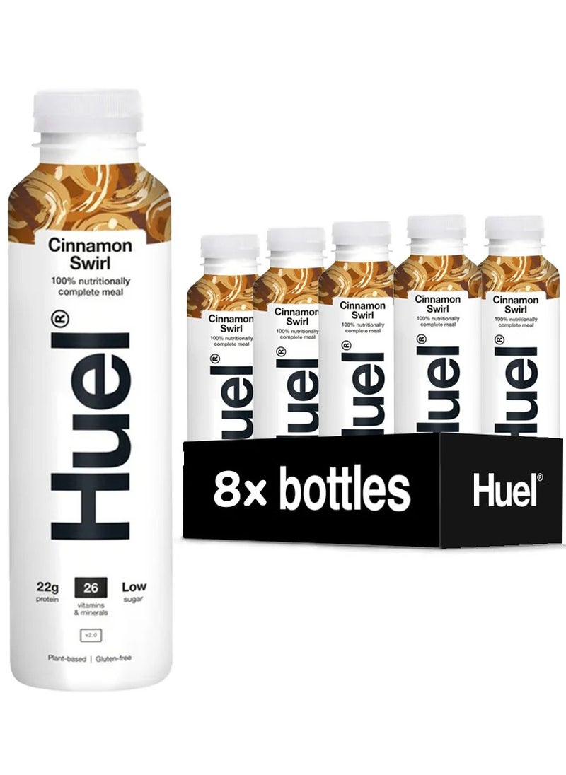 HUEL COMPLETE MEAL PROTEIN MILKSHAKE CINNAMON SWIRL FLAVOR 500ML PACK OF 8