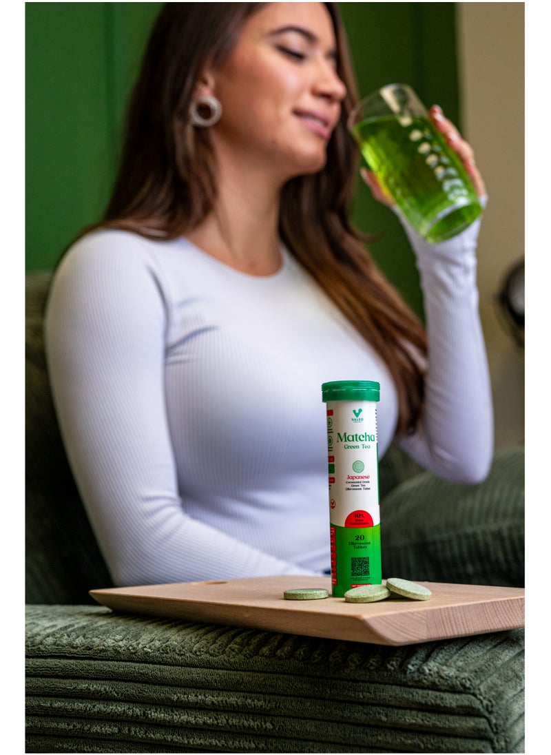 Matcha Green Tea Effervescent Tabs 20 Organic Detox And Glowing Skin Pack Of 2