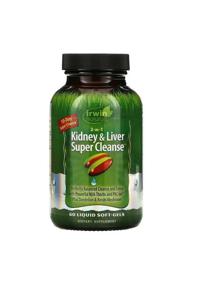 2 in 1 Kidney & Liver Super Cleanse 60 Liquid SoftGels