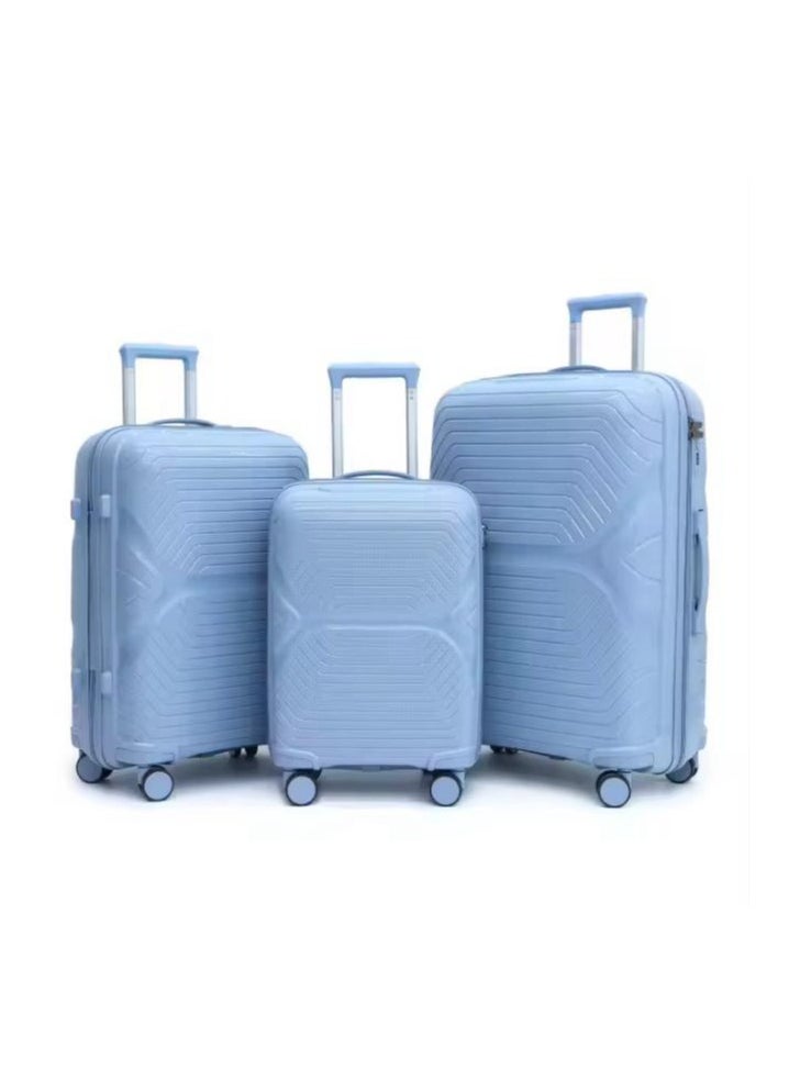 3-Piece Travel Luggage Set Unbreakable Light Weight with 360 Degree Rotation Wheels and Anti Theft Zipper Lock,Size 20/24/28 Inch