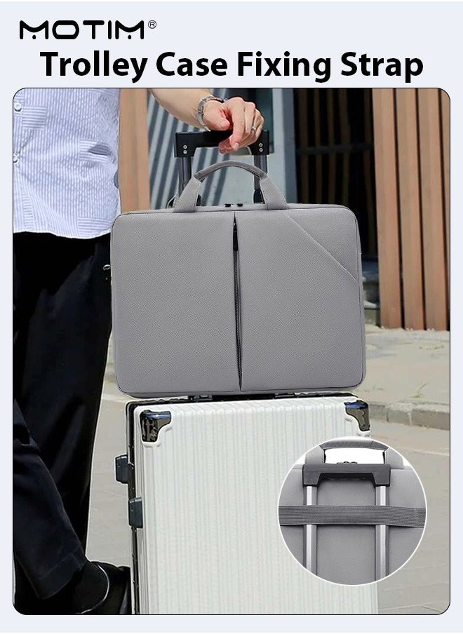 15.6 Inch Laptop Bag with Multi Compartment, Lightweight Laptop Hand Bag Travel Business Briefcase, Water-Resistant Dust-proof Shoulder Messenger Bag for Men and Women Work Office