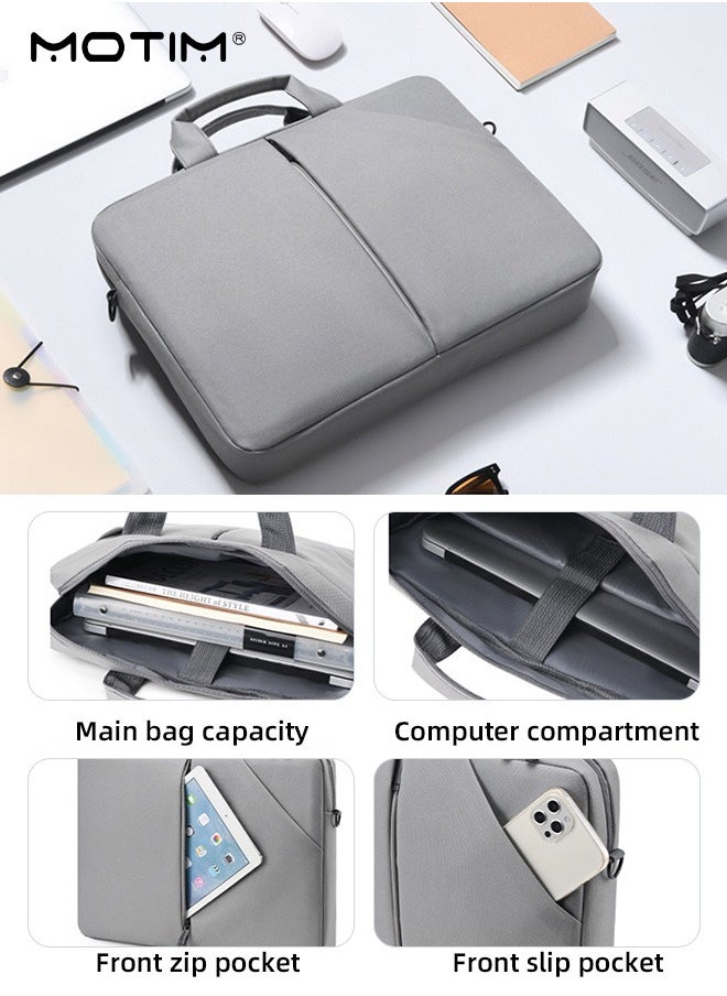 15.6 Inch Laptop Bag with Multi Compartment, Lightweight Laptop Hand Bag Travel Business Briefcase, Water-Resistant Dust-proof Shoulder Messenger Bag for Men and Women Work Office