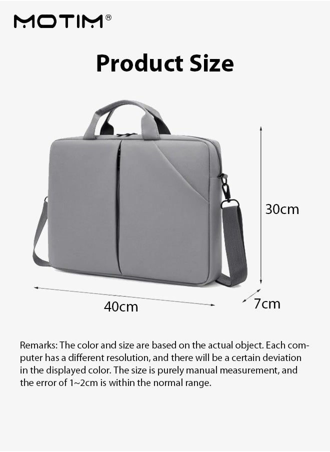 15.6 Inch Laptop Bag with Multi Compartment, Lightweight Laptop Hand Bag Travel Business Briefcase, Water-Resistant Dust-proof Shoulder Messenger Bag for Men and Women Work Office