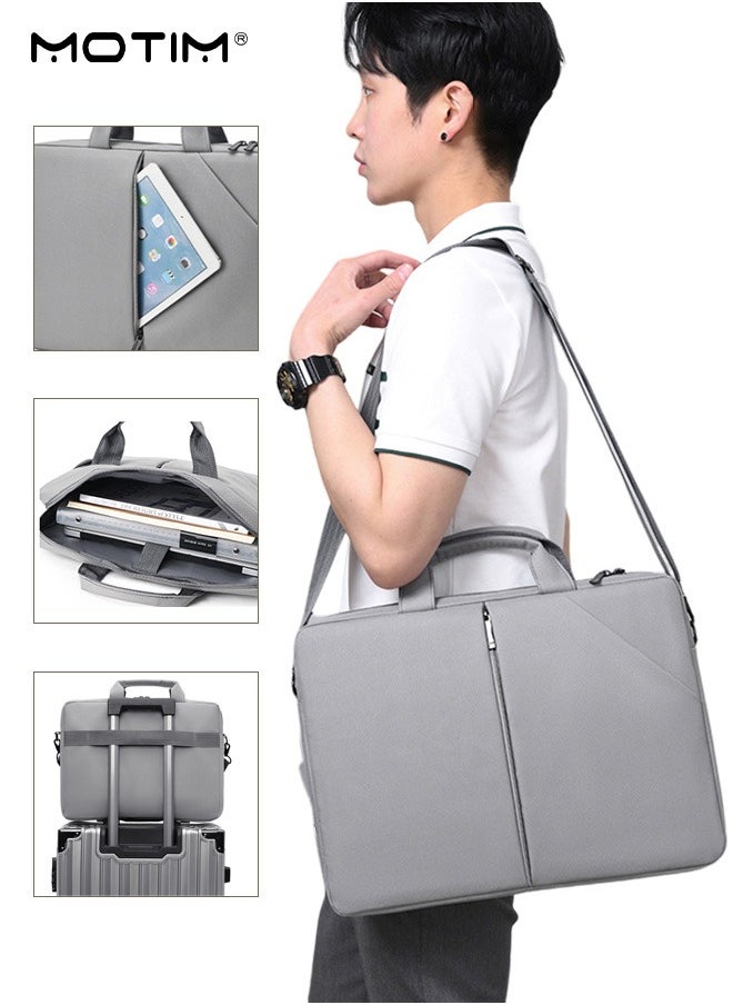 15.6 Inch Laptop Bag with Multi Compartment, Lightweight Laptop Hand Bag Travel Business Briefcase, Water-Resistant Dust-proof Shoulder Messenger Bag for Men and Women Work Office