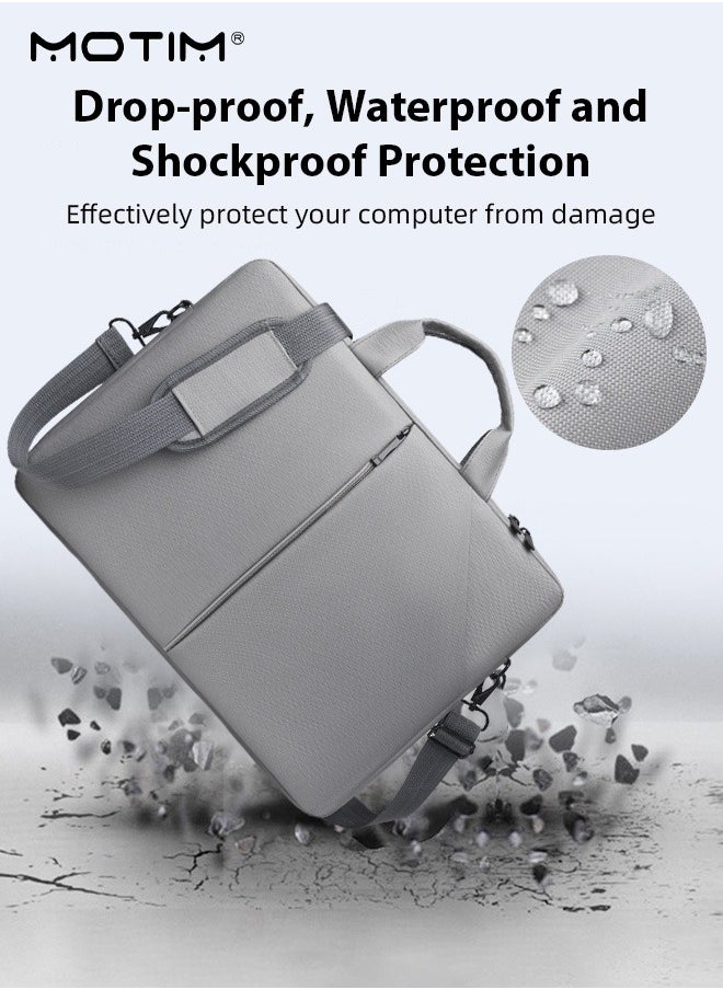 15.6 Inch Laptop Bag with Multi Compartment, Lightweight Laptop Hand Bag Travel Business Briefcase, Water-Resistant Dust-proof Shoulder Messenger Bag for Men and Women Work Office