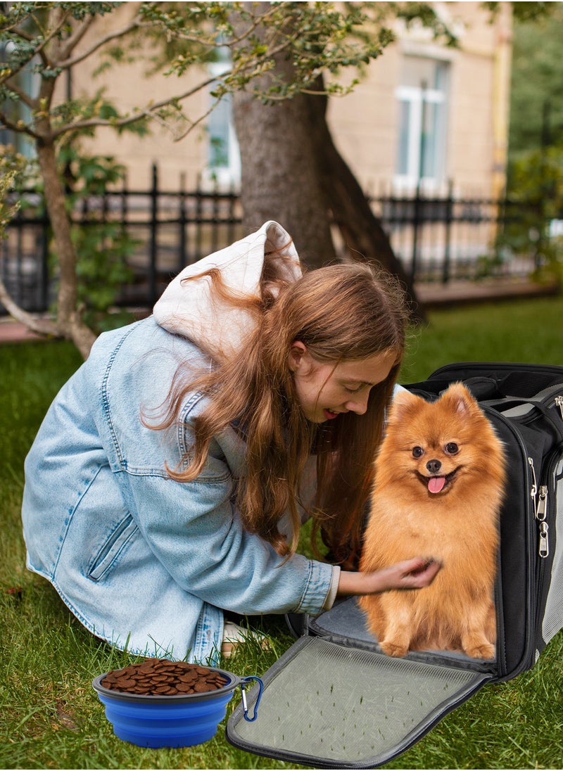 Large Cat Carriers Dog Carrier Pet Carrier for Large Cats Puppies up to 25Lbs, Big Dog Carrier Soft Sided, Collapsible Waterproof Travel - Large - Black