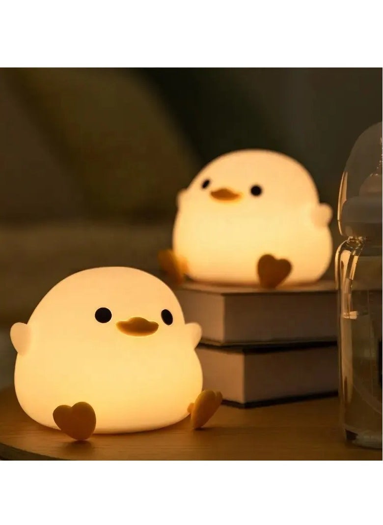 Duck lamp Rechargeable touch Light Silicone night Light Bedroom Cute Kids Night Light For Bedside