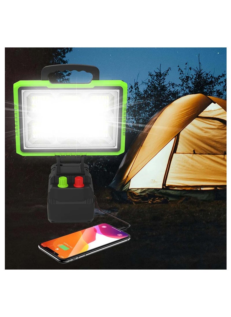 350W LED Solar Camping Light, 168 LED Flood Light, 14000mAh Battary Rechargeable, Portable Solar Outdoor Working Light for Emergency, Repair, Camping