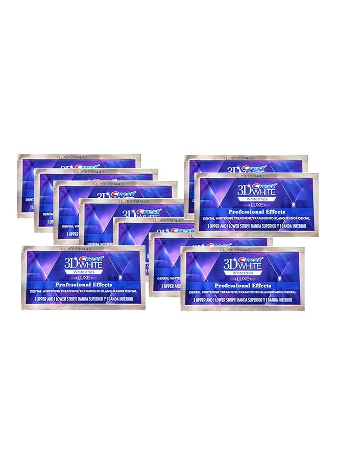 3D Whitestrips Professional Effects Advanced Seal - 10 Pieces, 20 Strips 50grams