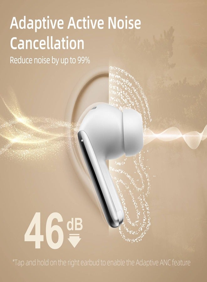 MeloBuds Pro, Wireless Earbuds,Noise Cancellation,Comfortable Fit Design,Ultra-Low Latency,Up to 34H Playtime and Quality Call Experience HT08- White