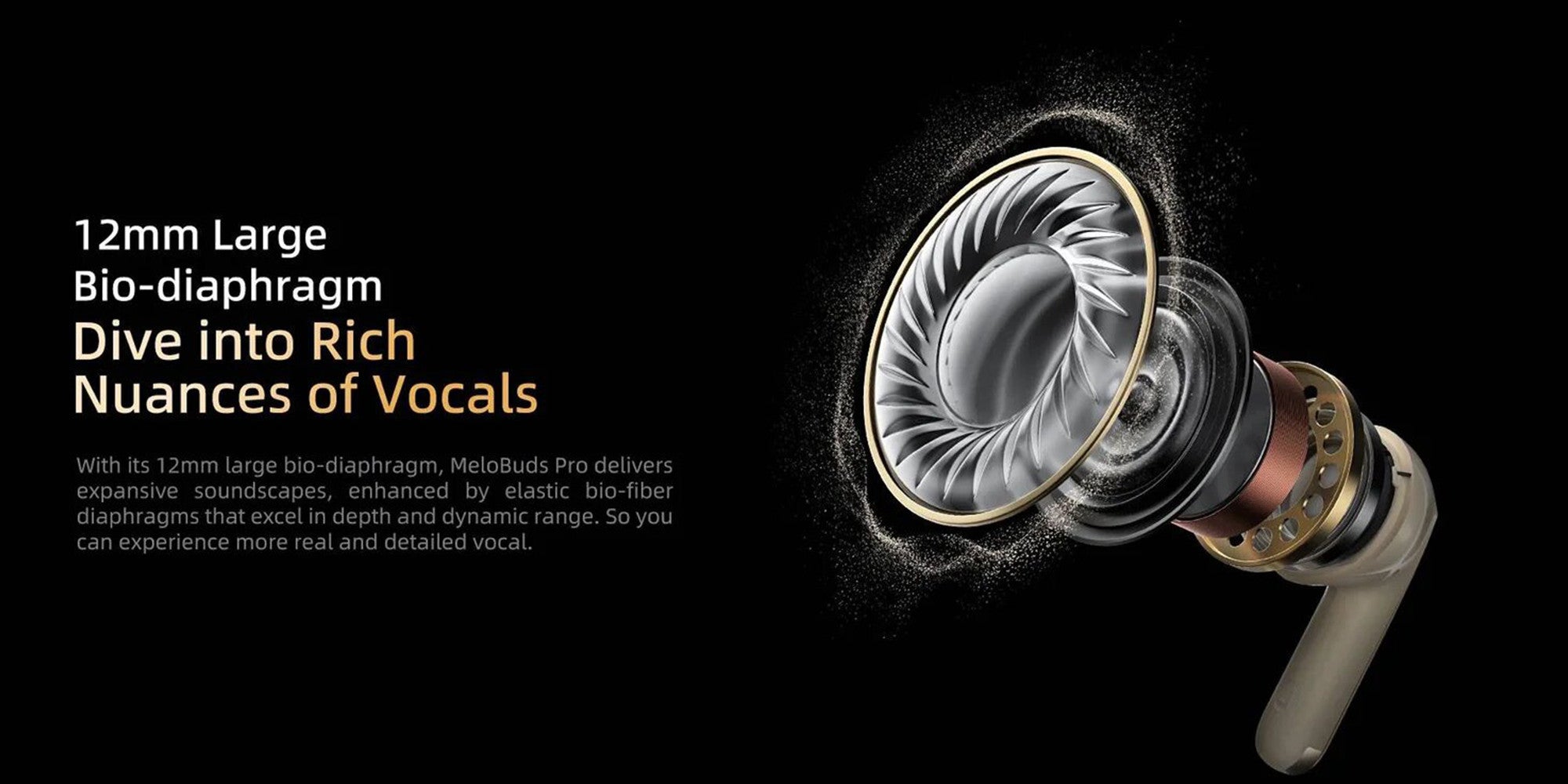 MeloBuds Pro HT08, Wireless Earbuds, Active Noise Cancellation Bluetooth Earphone, Comfortable Fit, Ultra-Low Latency Gaming Earbuds, 34 Hours Playtime - Black